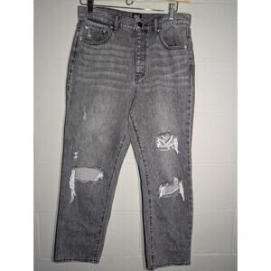 Urban Outfitters BDG Womens High Rise Slim Straight Jeans Sz 30 Distressed Denim